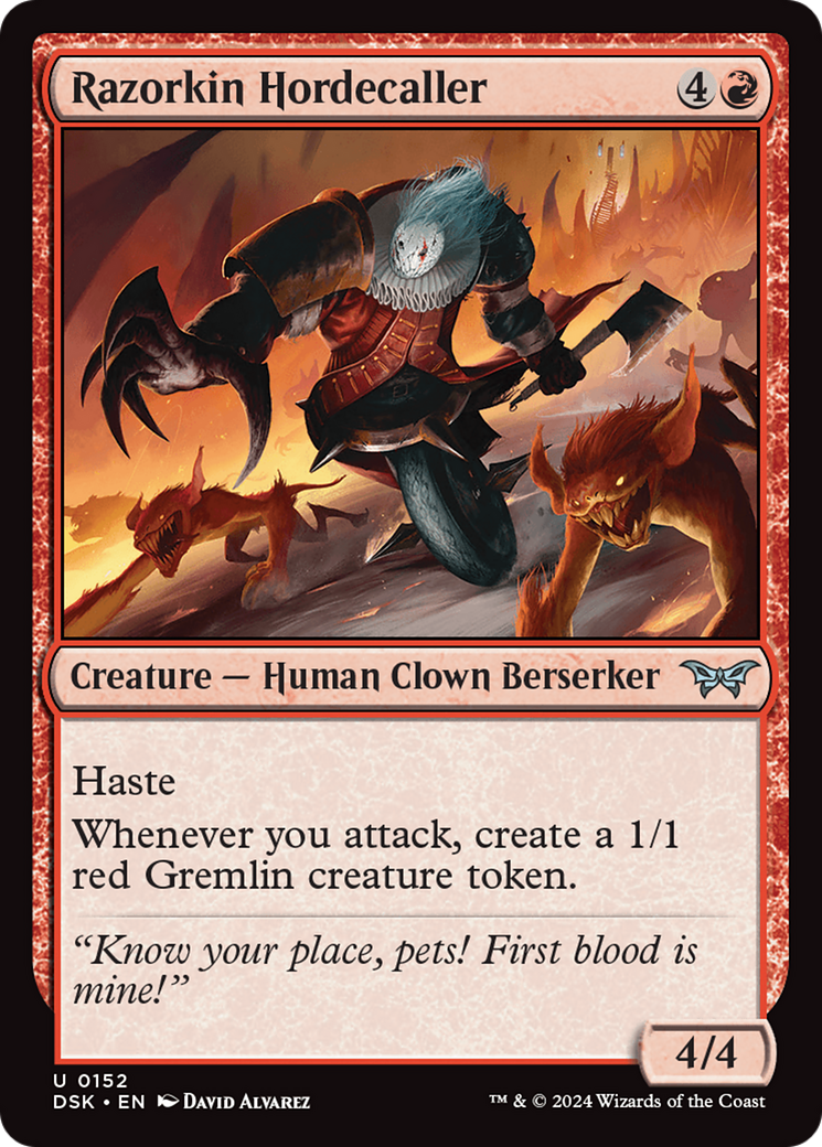 Razorkin Hordecaller (DSK-152) [Duskmourn: House of Horror] Foil MTG Single Wizards of the Coast