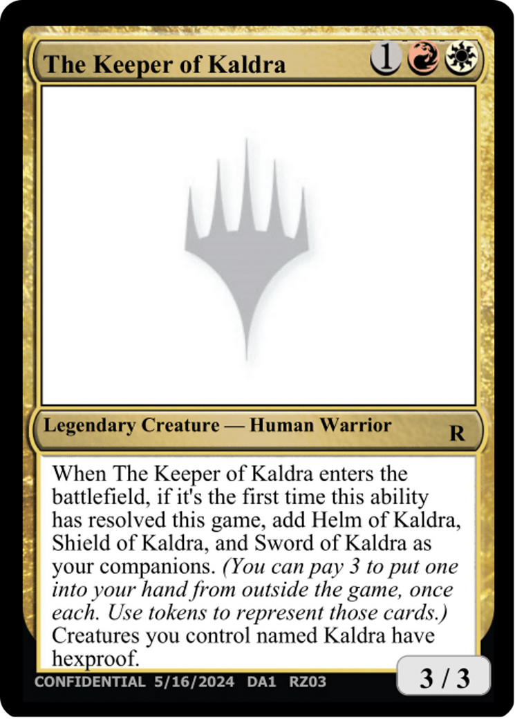 The Keeper of Kaldra (UNK-RZ03C) [Misc] Unknown Event MTG Single Wizards of the Coast