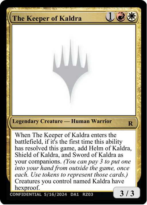 The Keeper of Kaldra (UNK-RZ03C) [Misc] Unknown Event MTG Single Wizards of the Coast