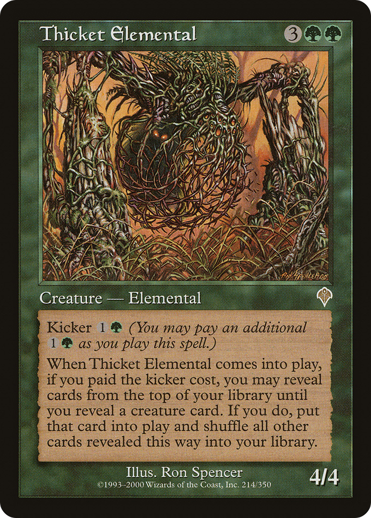 Thicket Elemental (INV-214) [Invasion] Foil MTG Single Wizards of the Coast