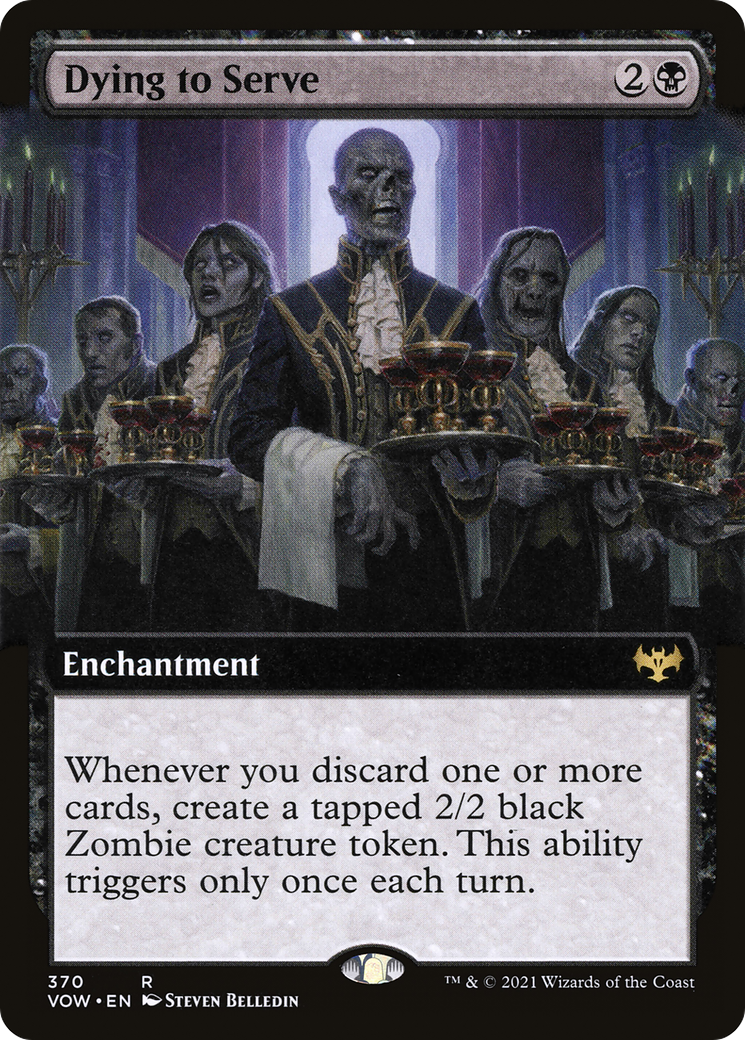 Dying to Serve (VOW-370) [Innistrad: Crimson Vow] (Extended Art) MTG Single Wizards of the Coast