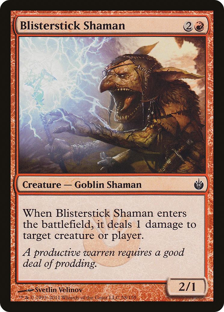 Blisterstick Shaman (MBS-058) [Mirrodin Besieged] Foil MTG Single Wizards of the Coast