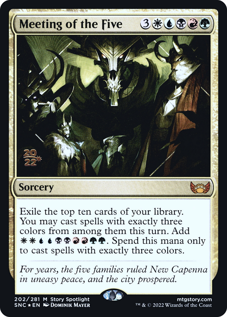 Meeting of the Five (PRE-202S) [Streets of New Capenna Promos] Foil MTG Single Wizards of the Coast