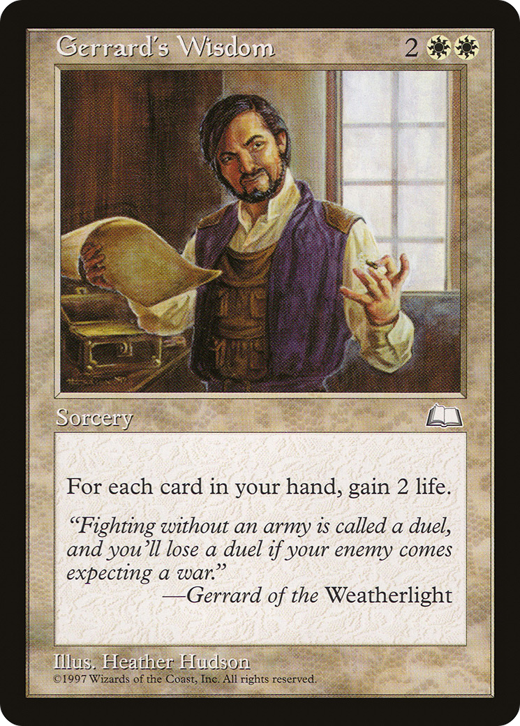 Gerrard's Wisdom (WTH-015) [Weatherlight] MTG Single Wizards of the Coast