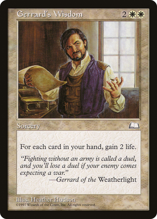 Gerrard's Wisdom (WTH-015) [Weatherlight] MTG Single Wizards of the Coast