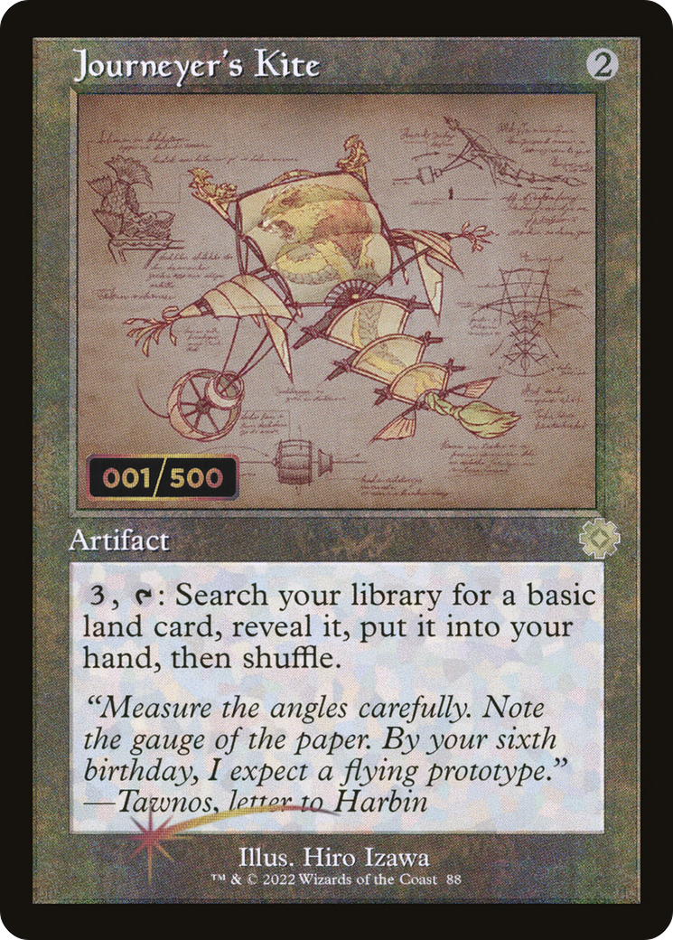 Journeyer's Kite (Schematic) (Serial Numbered) (BRR-088) [The Brothers' War Retro Artifacts] Foil MTG Single Wizards of the Coast