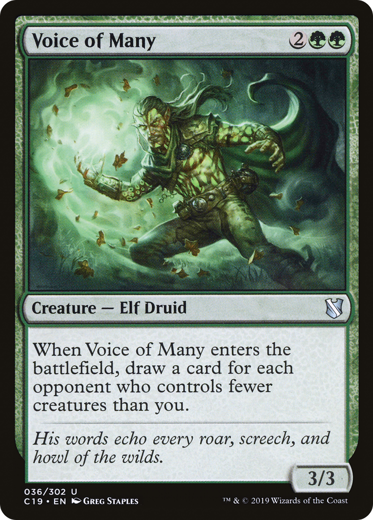 Voice of Many (C19-036) [Commander 2019] MTG Single Wizards of the Coast