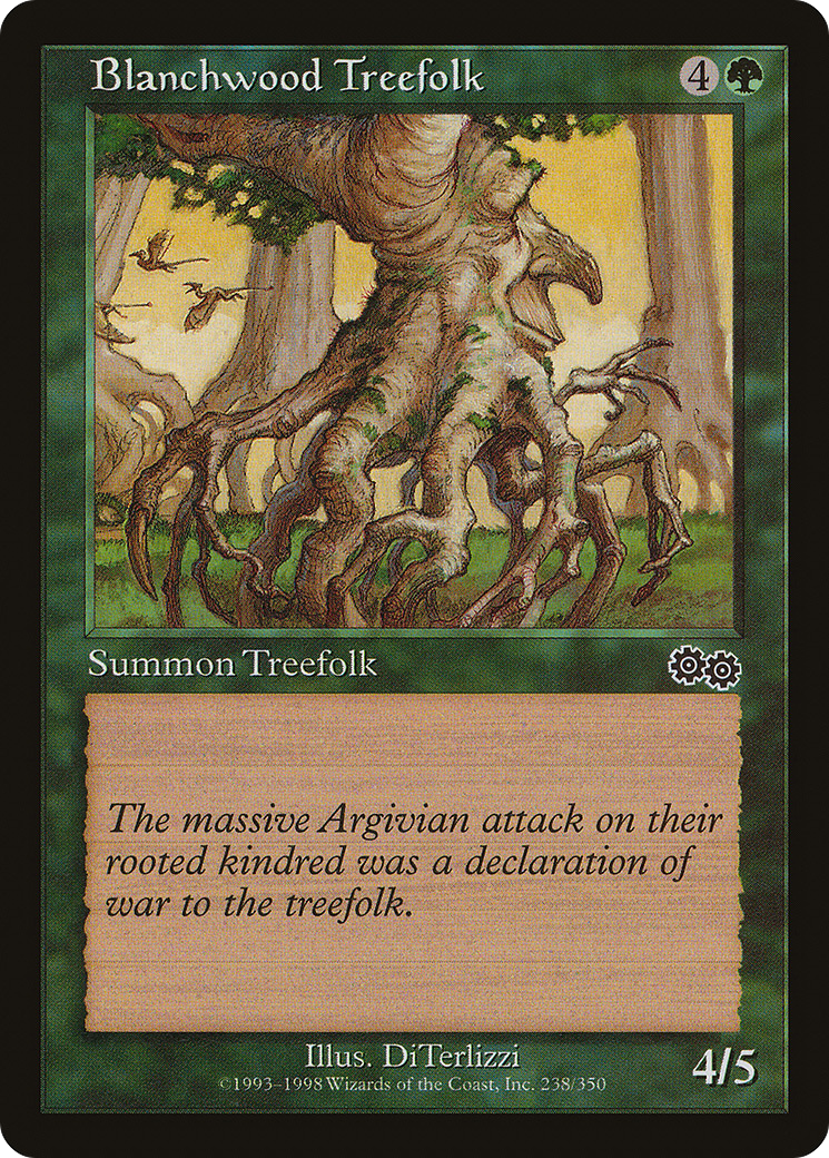 Blanchwood Treefolk (USG-238) [Urza's Saga] MTG Single Wizards of the Coast