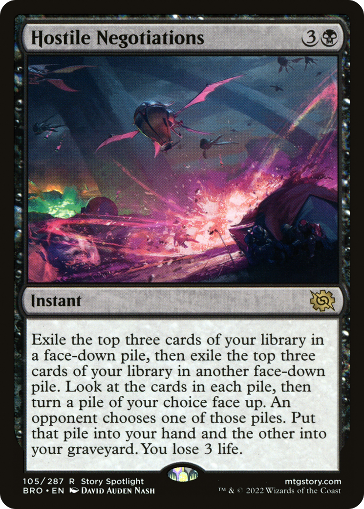 Hostile Negotiations (BRO-105) [The Brothers' War] Foil MTG Single Wizards of the Coast
