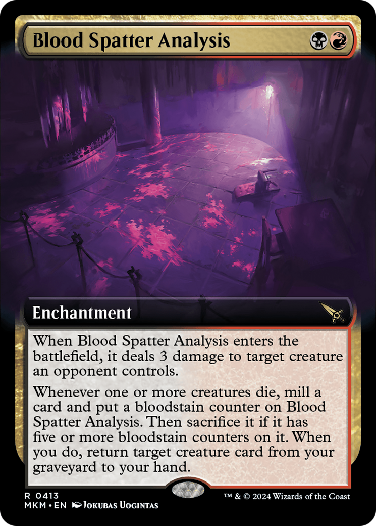 Blood Spatter Analysis (MKM-413) [Murders at Karlov Manor] (Extended Art) Foil MTG Single Wizards of the Coast