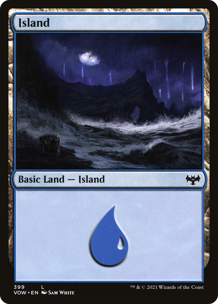 Island (399) (VOW-399) [Innistrad: Crimson Vow] Foil MTG Single Wizards of the Coast