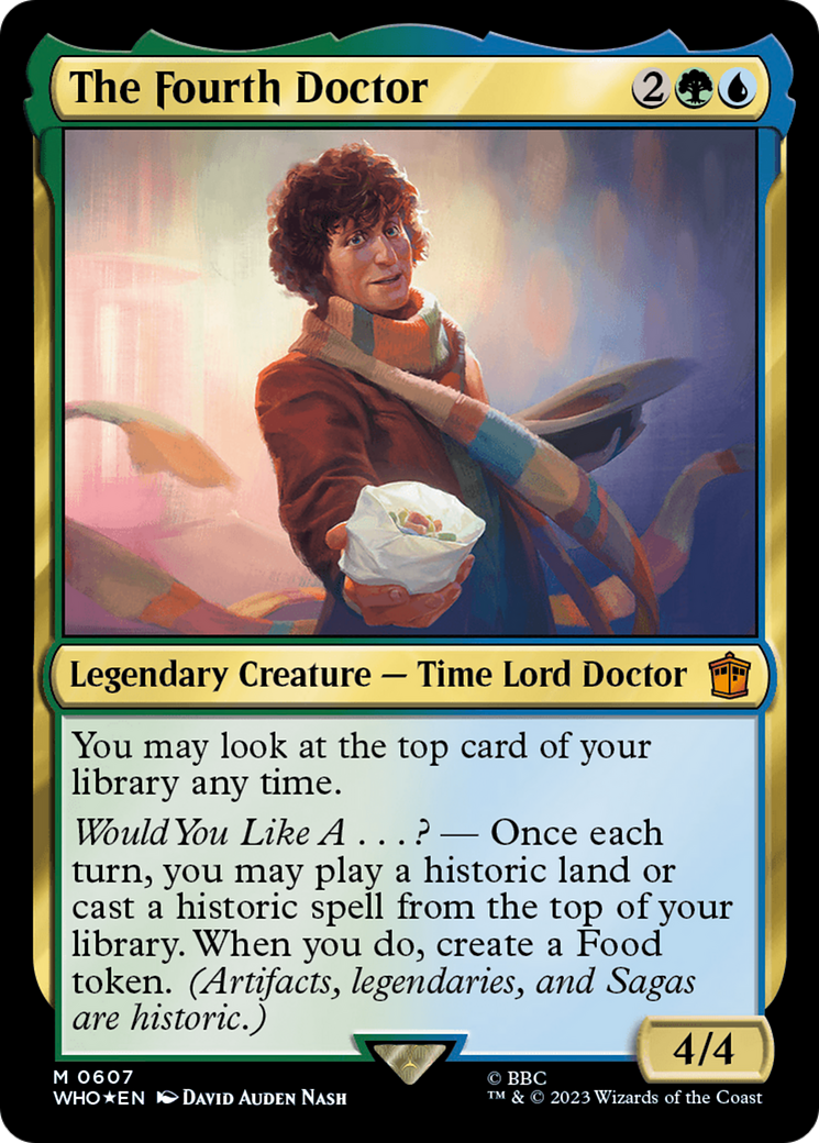 The Fourth Doctor (WHO-607) [Doctor Who] Foil MTG Single Wizards of the Coast