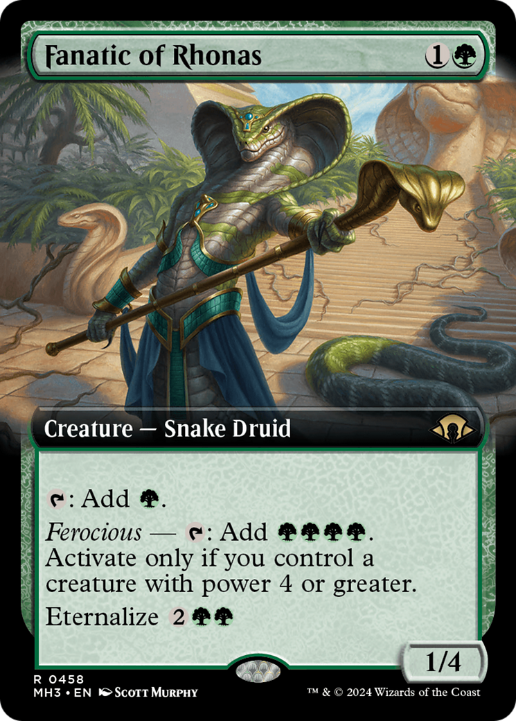Fanatic of Rhonas (MH3-458) [Modern Horizons 3] (Extended Art) Foil MTG Single Wizards of the Coast