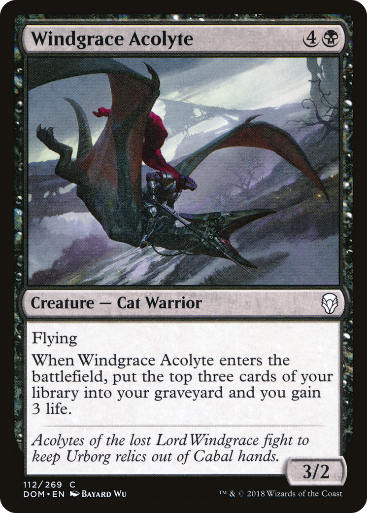 Windgrace Acolyte (DOM-112) [Dominaria] MTG Single Wizards of the Coast