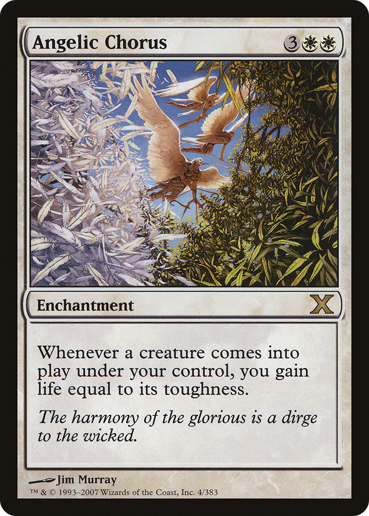 Angelic Chorus (10E-004) [Tenth Edition] MTG Single Wizards of the Coast