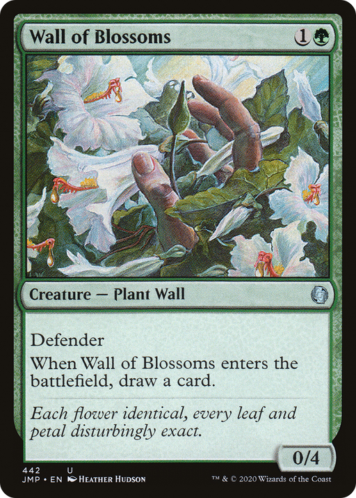 Wall of Blossoms (JMP-442) [Jumpstart] MTG Single Wizards of the Coast