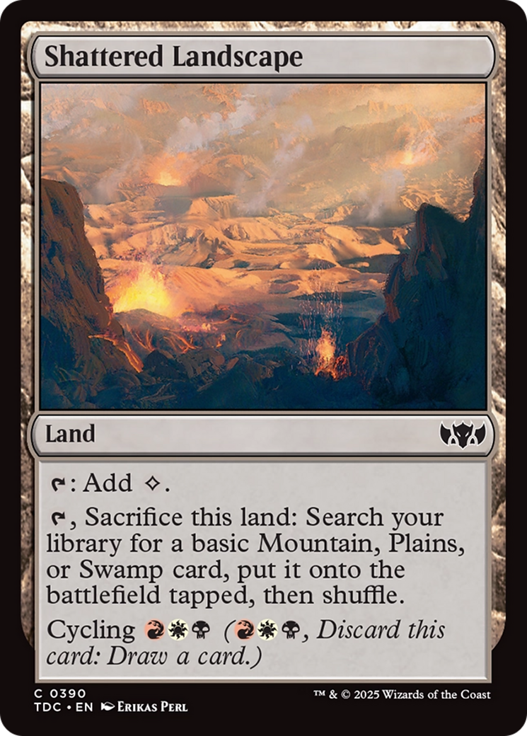 Shattered Landscape (TDC-390) [Commander: Tarkir: Dragonstorm] MTG Single Wizards of the Coast