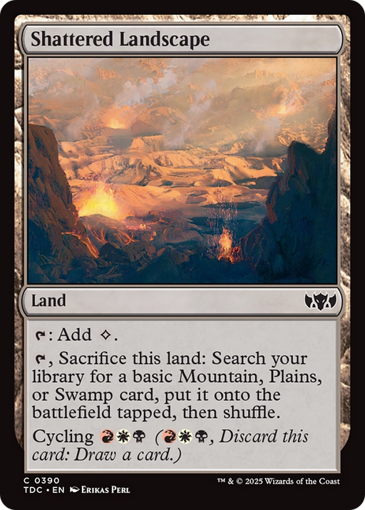 Shattered Landscape (TDC-390) [Commander: Tarkir: Dragonstorm] MTG Single Wizards of the Coast