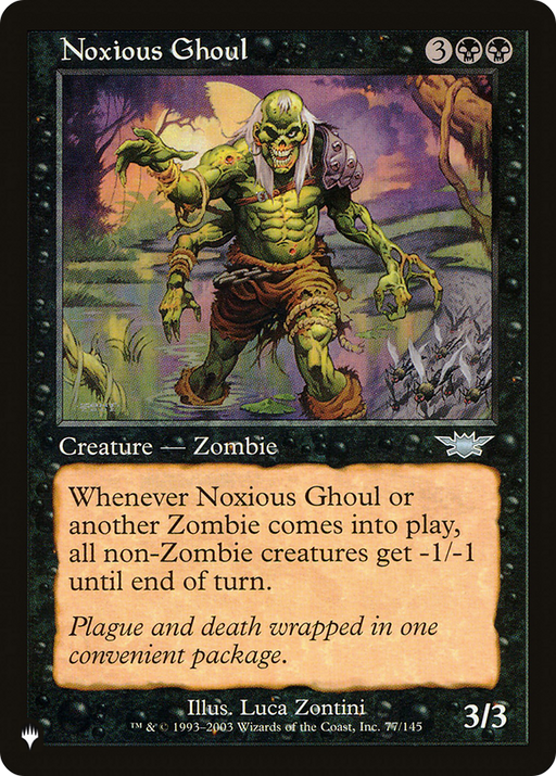 Noxious Ghoul (LIST-LGN-77) [Mystery Booster] The List MTG Single Wizards of the Coast