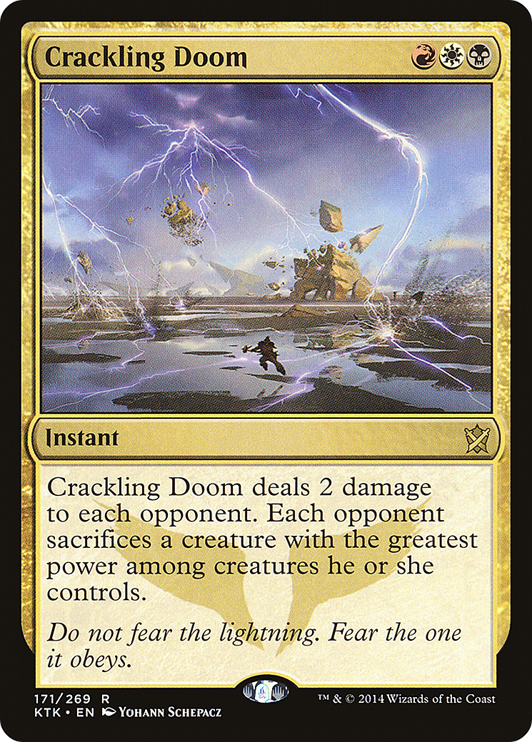 Crackling Doom (KTK-171) [Khans of Tarkir] Foil MTG Single Wizards of the Coast