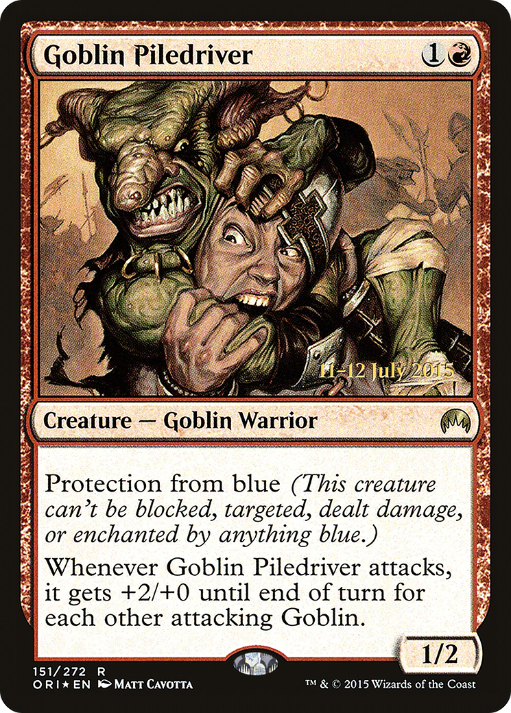 Goblin Piledriver (PRE-151) [Magic Origins Promos] Foil MTG Single Wizards of the Coast