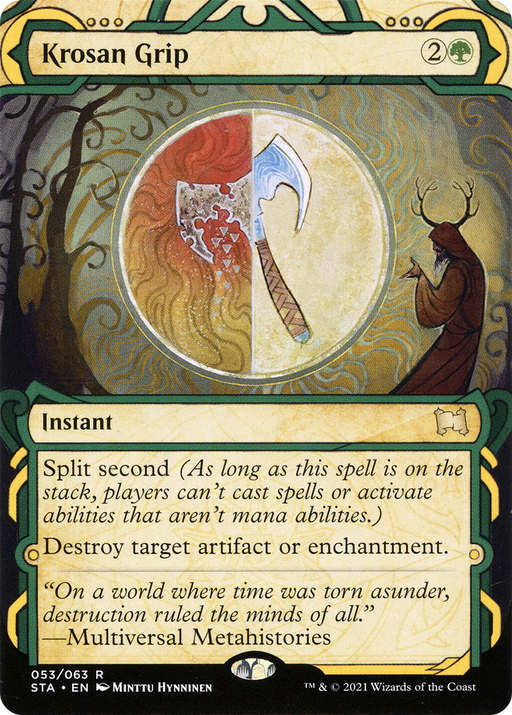 Krosan Grip (STA-053) [Strixhaven Mystical Archive] (Showcase) (Borderless) MTG Single Wizards of the Coast