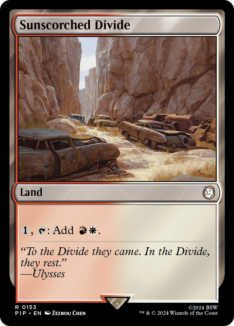Sunscorched Divide (PIP-153) [Fallout] Foil MTG Single Wizards of the Coast