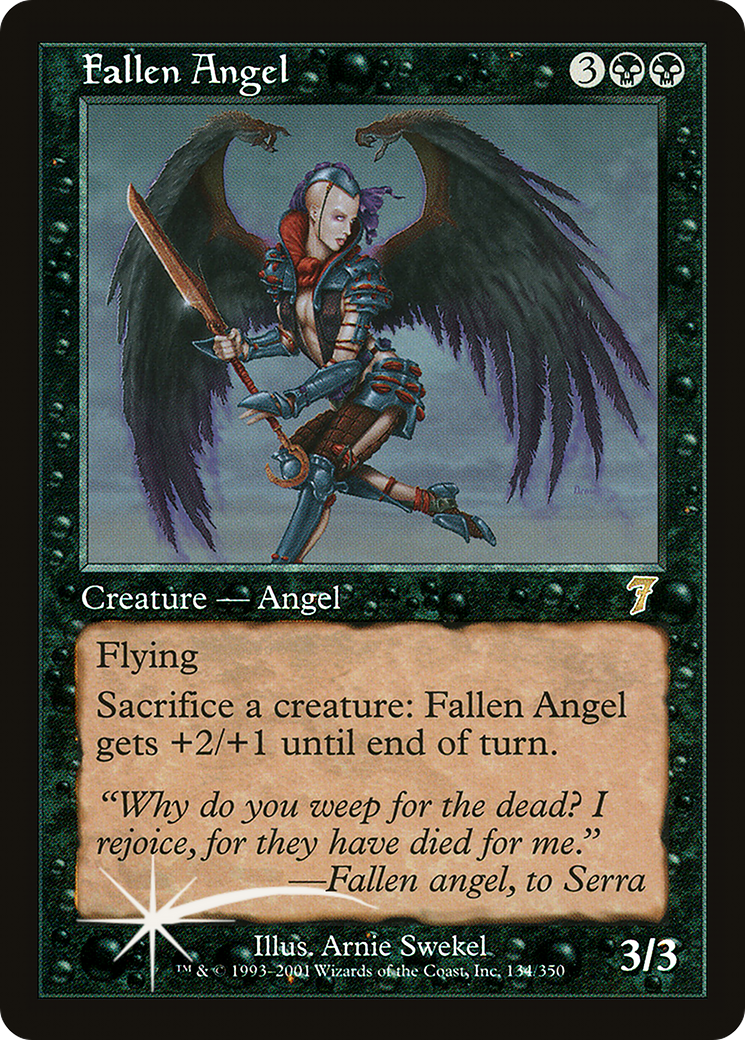 Fallen Angel (7ED-134) [7th Edition] MTG Single Wizards of the Coast