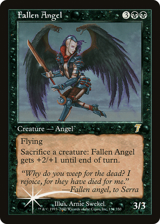 Fallen Angel (7ED-134) [7th Edition] Foil MTG Single Wizards of the Coast
