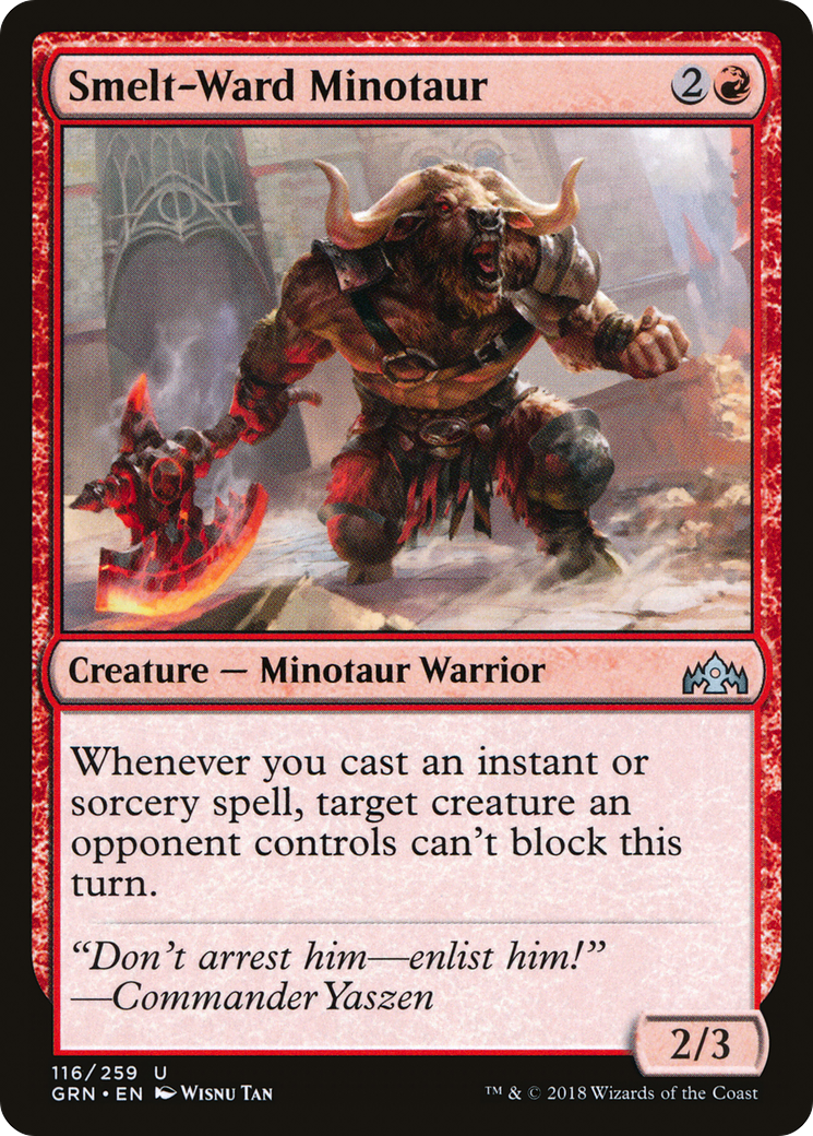 Smelt-Ward Minotaur (GRN-116) [Guilds of Ravnica] Foil MTG Single Wizards of the Coast