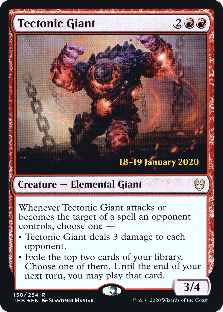 Tectonic Giant (PRE-158) [Theros Beyond Death Promos] Foil MTG Single Wizards of the Coast