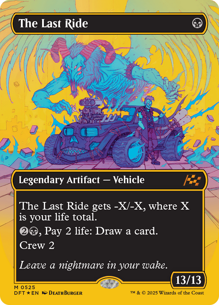 The Last Ride (First-Place Foil) (DFT-525) [Aetherdrift] (Borderless) Foil MTG Single Wizards of the Coast