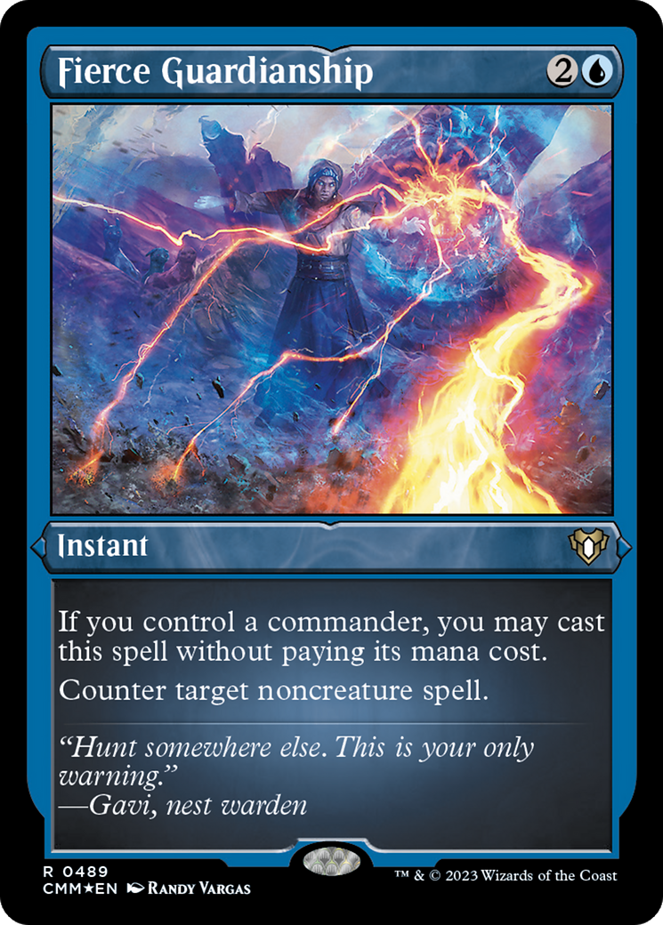 Fierce Guardianship (CMM-489) [Commander Masters] Etched Foil MTG Single Wizards of the Coast