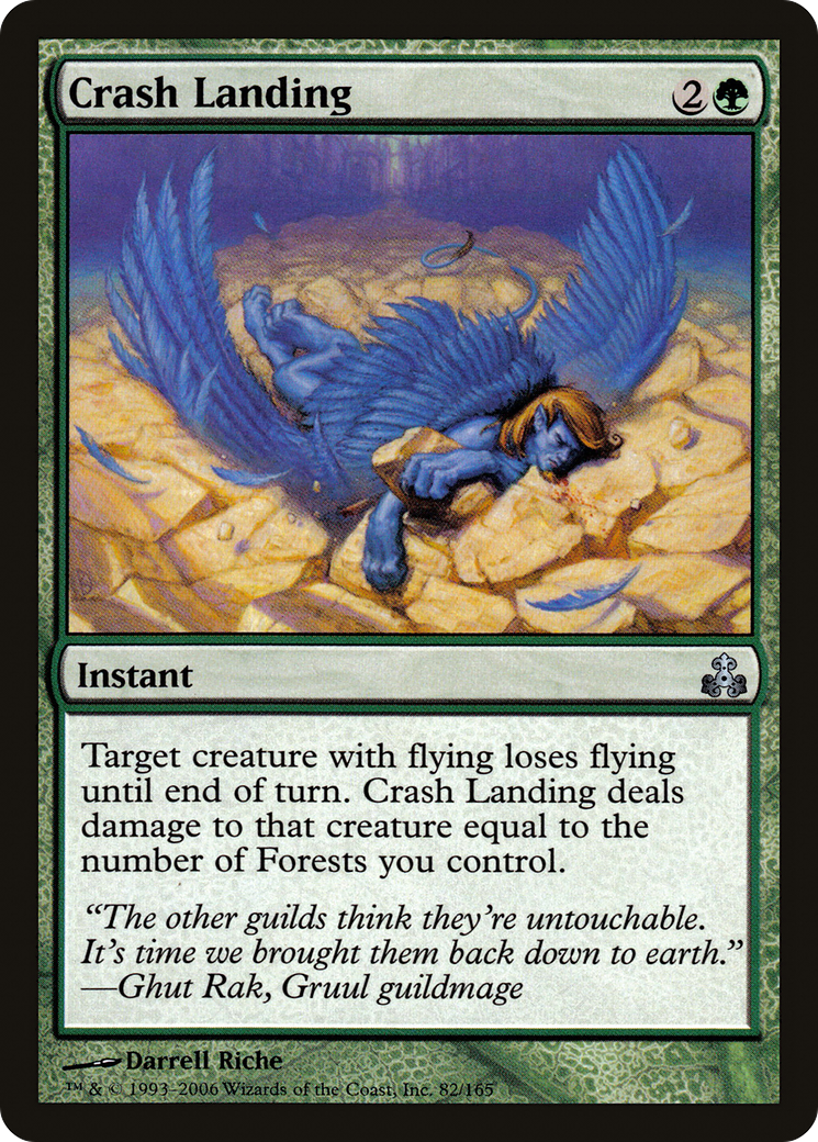 Crash Landing (GPT-082) [Guildpact] Foil MTG Single Wizards of the Coast