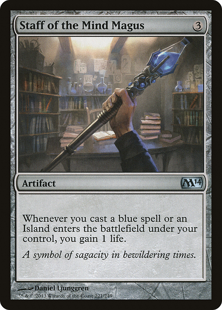 Staff of the Mind Magus (M14-221) [Magic 2014] Foil MTG Single Wizards of the Coast