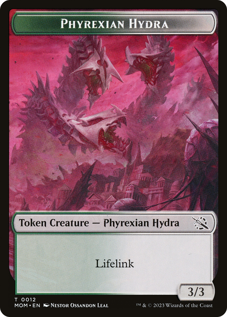 Treasure (20) // Phyrexian Hydra (12) Double-Sided Token [Tokens] March of the Machine Tokens MTG Single Magic: The Gathering
