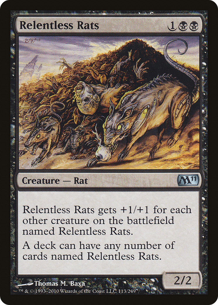 Relentless Rats (M11-113) [Magic 2011] Foil MTG Single Wizards of the Coast