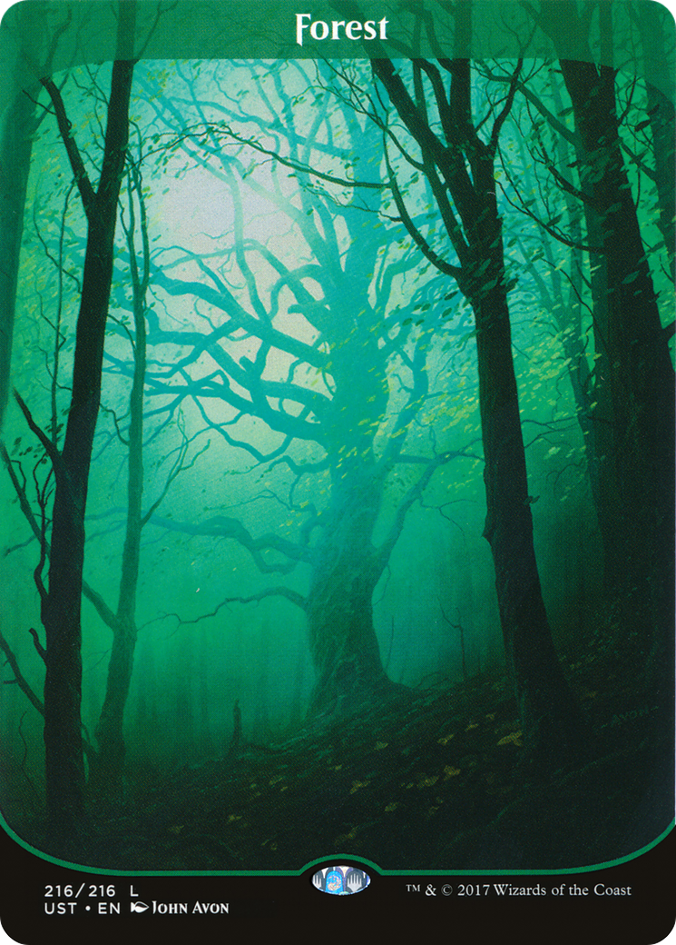 Forest (UST-216) [Unstable] (Borderless) Foil MTG Single Wizards of the Coast