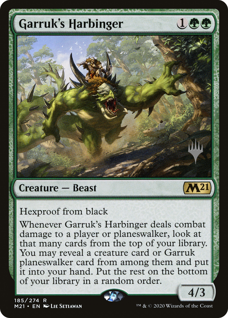 Garruk's Harbinger (PPM21-185P) [Core Set 2021 Promos] Foil MTG Single Wizards of the Coast