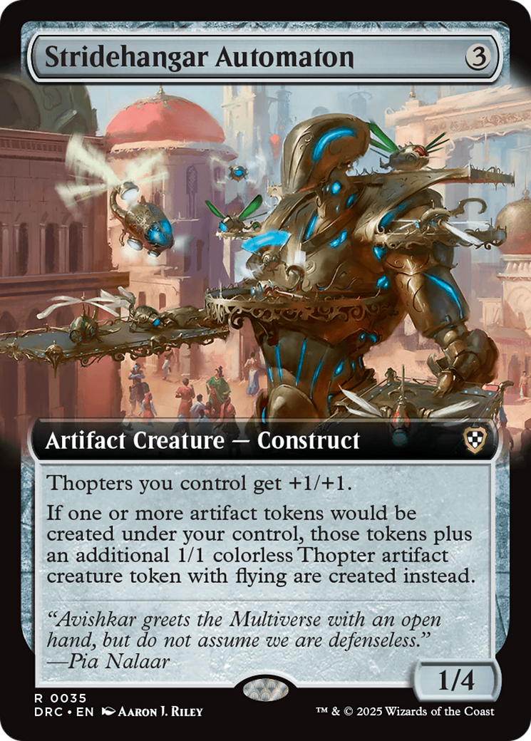 Stridehangar Automaton (DRC-035) [Commander: Aetherdrift] (Extended Art) MTG Single Wizards of the Coast