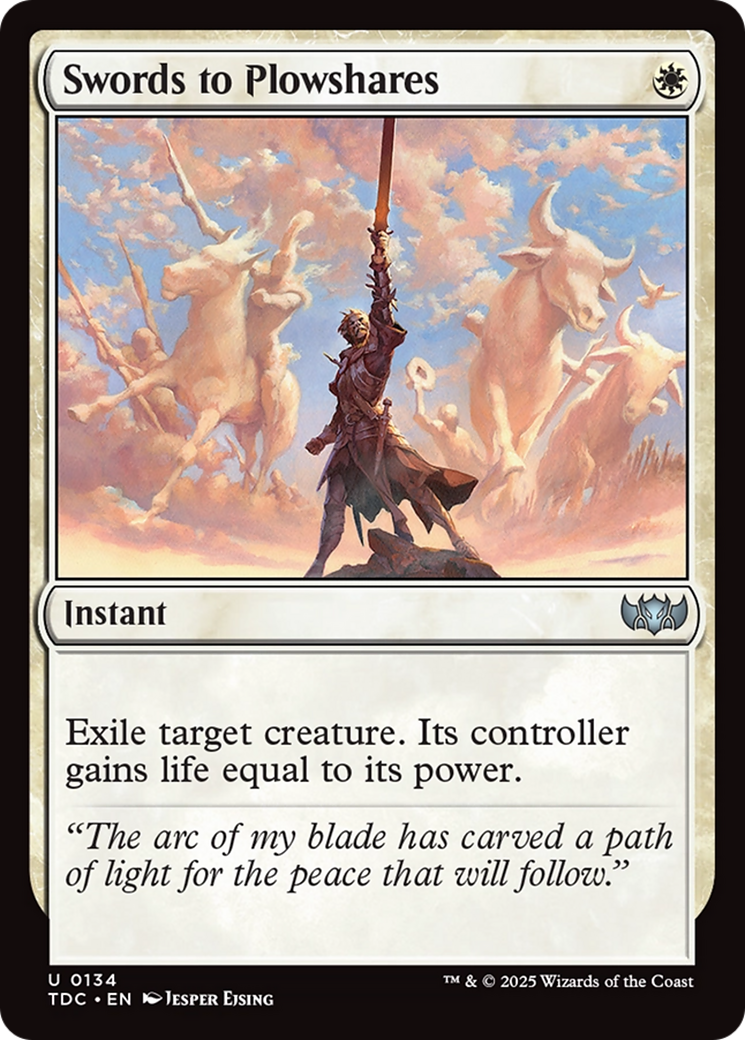 Swords to Plowshares (TDC-134) [Commander: Tarkir: Dragonstorm] MTG Single Wizards of the Coast