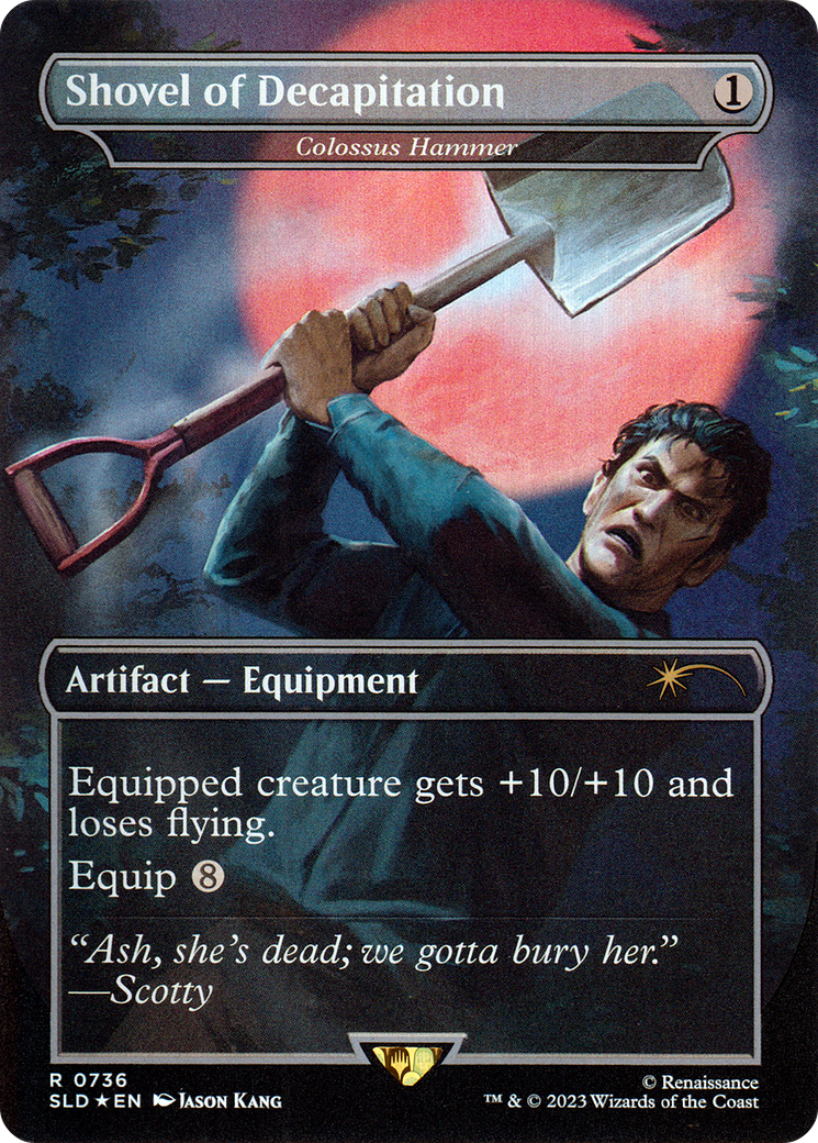 Shovel of Decapitation - Colossus Hammer (SLD-736) [Secret Lair] Drop (Borderless) Foil MTG Single Wizards of the Coast