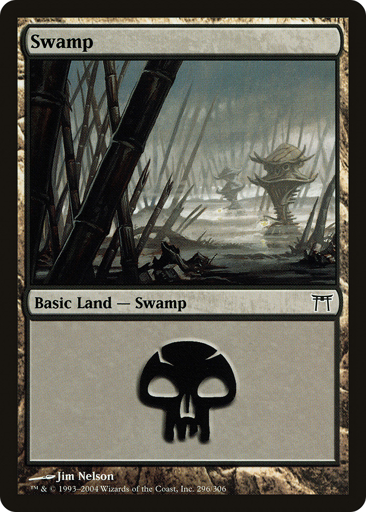 Swamp (CHK-296) [Champions of Kamigawa] MTG Single Wizards of the Coast