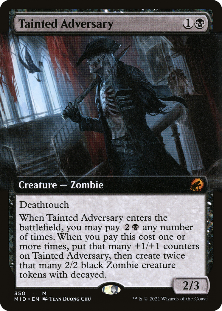 Tainted Adversary (MID-350) [Innistrad: Midnight Hunt] (Extended Art) MTG Single Wizards of the Coast