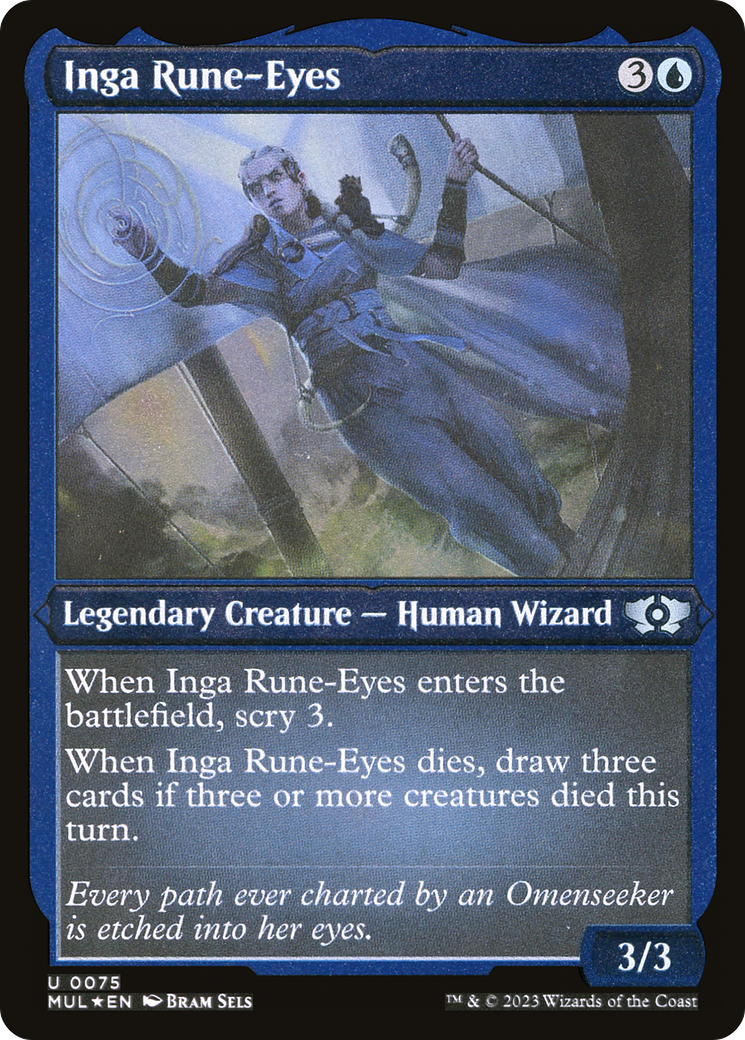 Inga Rune-Eyes (Foil Etched) (MUL-075) [Multiverse Legends] Foil MTG Single Wizards of the Coast