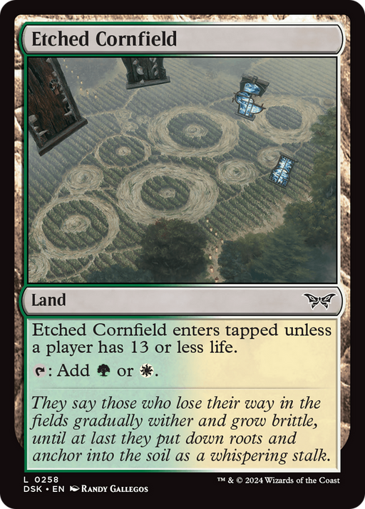 Etched Cornfield (DSK-258) [Duskmourn: House of Horror] MTG Single Wizards of the Coast