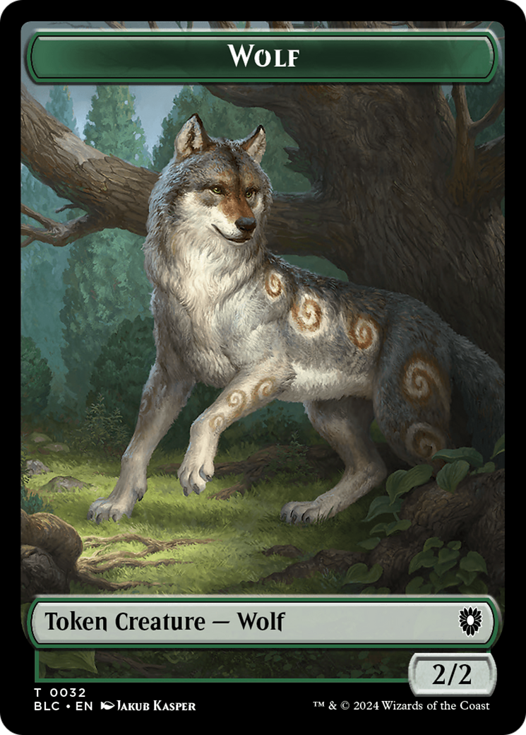 Goat // Wolf (032) Double-Sided Token [Tokens] Bloomburrow Commander Tokens MTG Single Magic: The Gathering