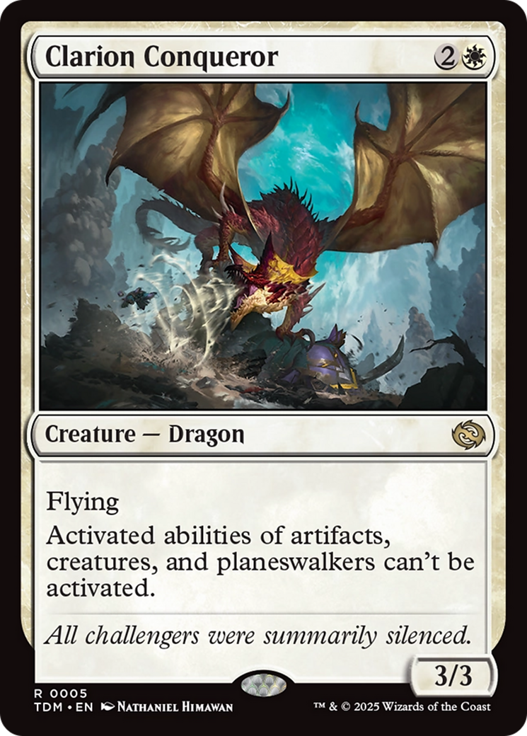 Clarion Conqueror (TDM-005) [Tarkir: Dragonstorm] Foil MTG Single Wizards of the Coast