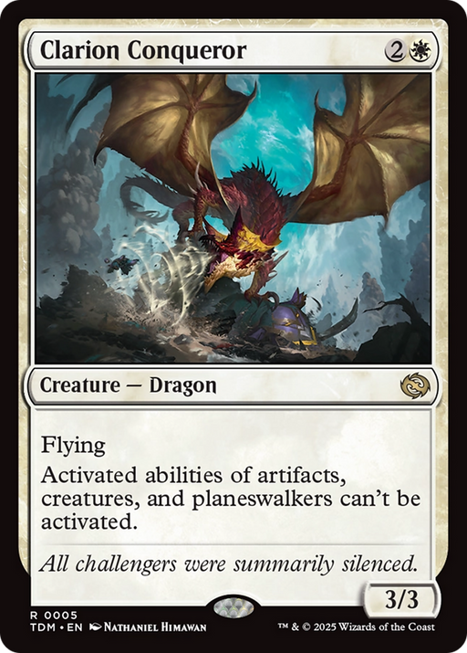 Clarion Conqueror (TDM-005) [Tarkir: Dragonstorm] MTG Single Wizards of the Coast