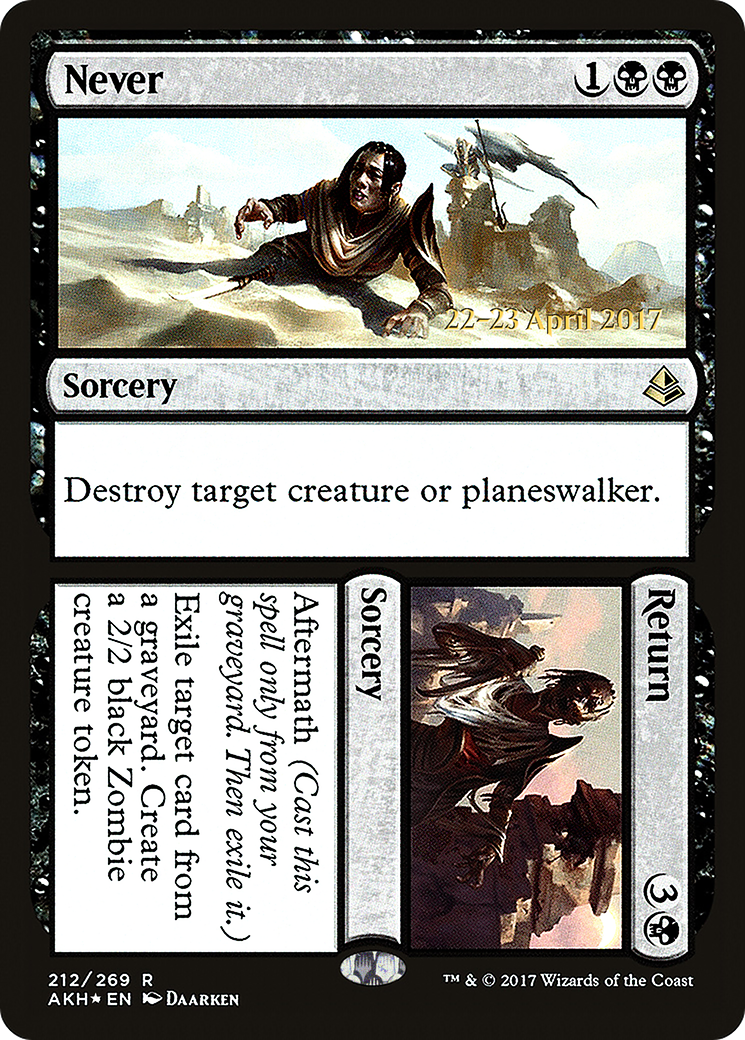 Never // Return (PRE-212) [Amonkhet Promos] Foil MTG Single Wizards of the Coast